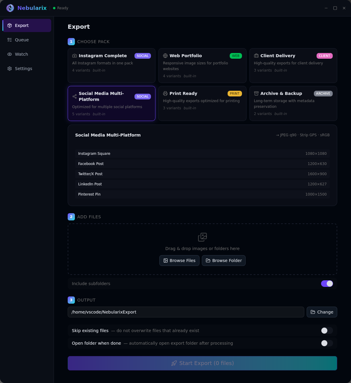 Nebularix Interface Showcase